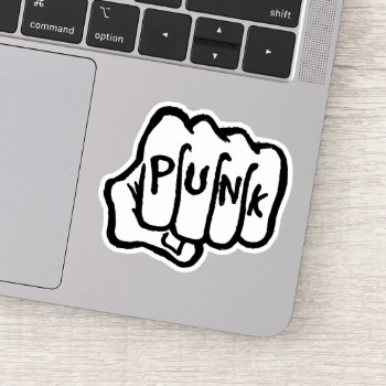 Modern Punk Rock Sticker by MiniBrothers at Zazzle