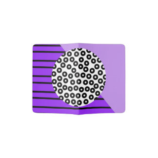 Modern Purple Abstract Art Passport Holder