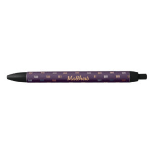 Modern Purple Abstract Art Seamless Pattern Pen
