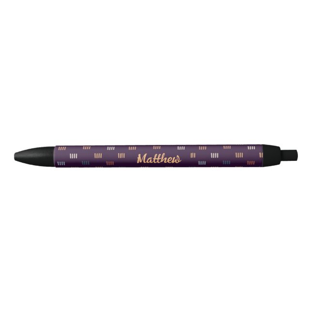 Modern Purple Abstract Art Seamless Pattern Pen (Front)