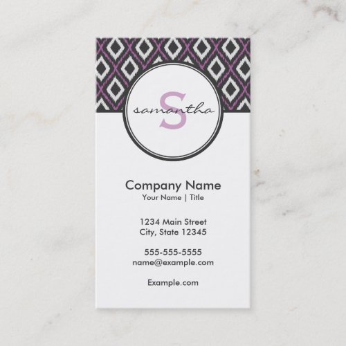 Modern Purple and Gray Business Card Template