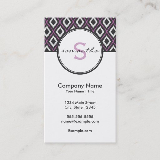 Customizable Modern Purple and Gray Business Card Template