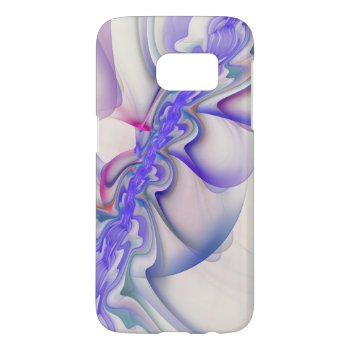 Modern Purple And White Abstract Watercolor Samsung Galaxy S7 Case by skellorg at Zazzle