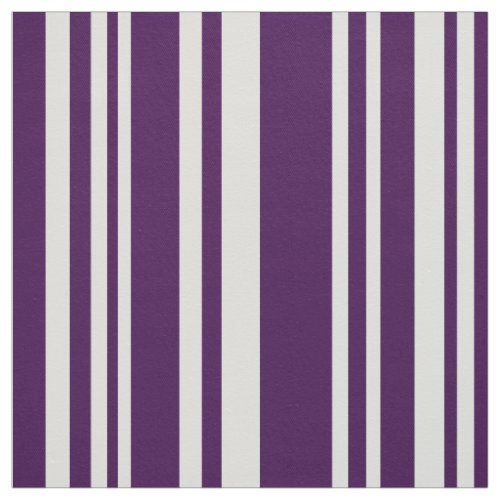 Modern Purple and White Stripes Fabric