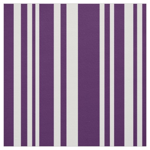 Modern Purple and White Stripes Fabric