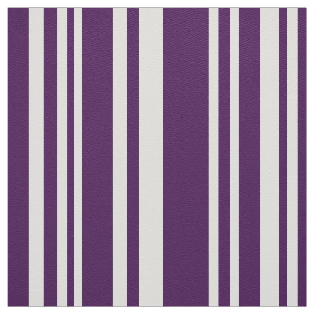 Modern Purple and White Stripes Fabric (Swatch)
