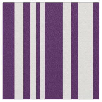 Modern Purple and White Stripes Fabric