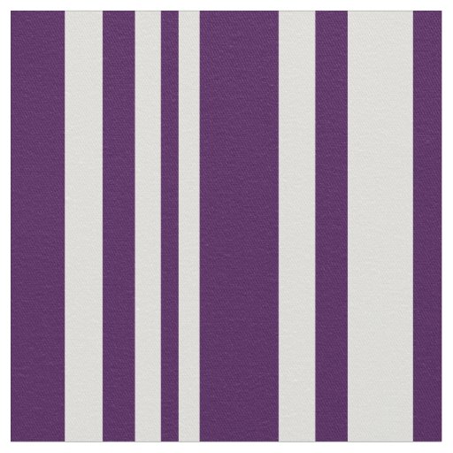 Modern Purple and White Stripes Fabric