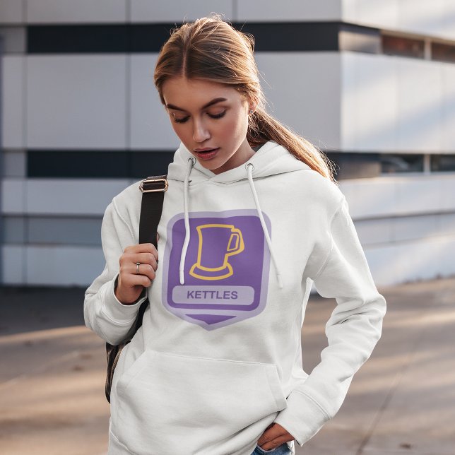 Modern Purple and Yellow Kettles Icon Hoodie (Creator Uploaded)