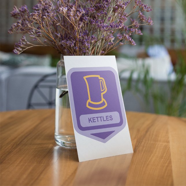 Modern Purple and Yellow Kettles Icon Invitation (Creator Uploaded)