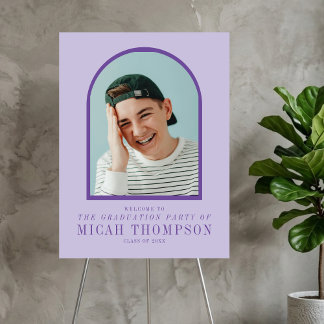 Modern Purple Arch Photo Graduation Party Foam Board