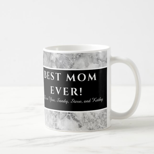 Modern Purple "Best mom ever" Mother Appreciation Coffee Mug (Right)