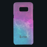 Modern Purple & Blue Abstract Polygonal Background Uncommon Samsung Galaxy S8  Case<br><div class="desc">Simple modern blue and purple ombre polygonal geometric design abstract background. Optional monogram.</div>