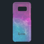 Modern Purple & Blue Abstract Polygonal Background Uncommon Samsung Galaxy S8 Case<br><div class="desc">Simple modern blue and purple ombre polygonal geometric design abstract background. Optional monogram.</div>
