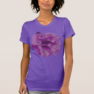 Modern Purple Camellia Flower T-Shirt