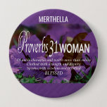 Modern Purple Christian PROVERBS 31  Button