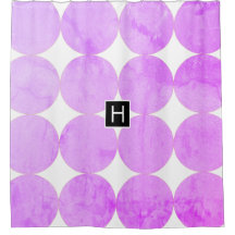 Modern Purple Circles | Monogram