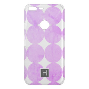 Modern Purple Circles   Monogram Uncommon Google Pixel XL Case