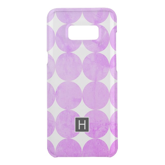 Modern Purple Circles | Monogram Uncommon Samsung Galaxy Case (Back)