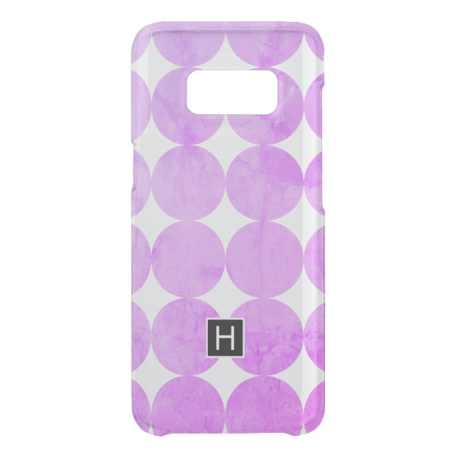 Modern Purple Circles | Monogram Uncommon Samsung Galaxy Case (Back)