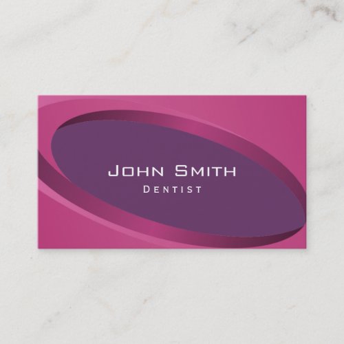 Modern Purple Curves Dentist Business Card
