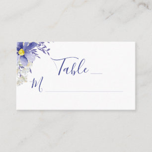 Modern Purple Daisy Watercolor Floral Wedding Place Card