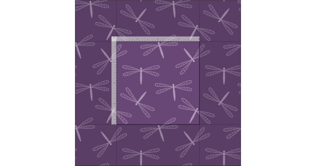 Modern Purple Dragonfly Fabric | Zazzle