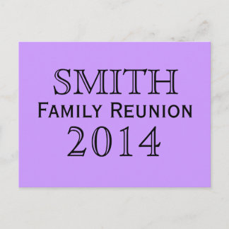 Modern Purple Family Reunion Budget Invite Card
