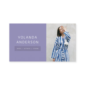 Modern purple fashion stylist actor model photo business card
