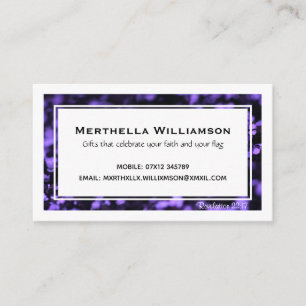 Modern Purple Faux   Glitter Custom Christian Business Card