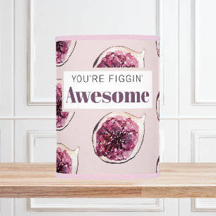 Modern Purple Fig Pattern & You're Figgin' Awesome Lamp Shade