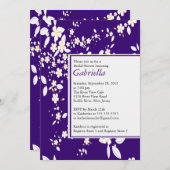Modern Purple Floral Bridal Shower Invitation (Front/Back)
