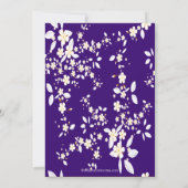 Modern Purple Floral Bridal Shower Invitation (Back)