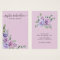 Modern Purple Floral Jewelry Earring Display Card