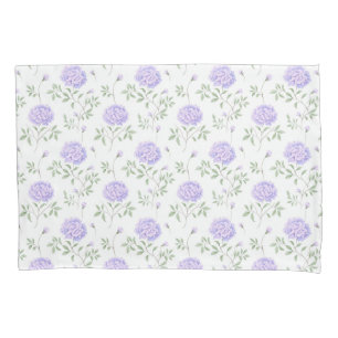 Modern Purple Floral Pattern Pillow Case