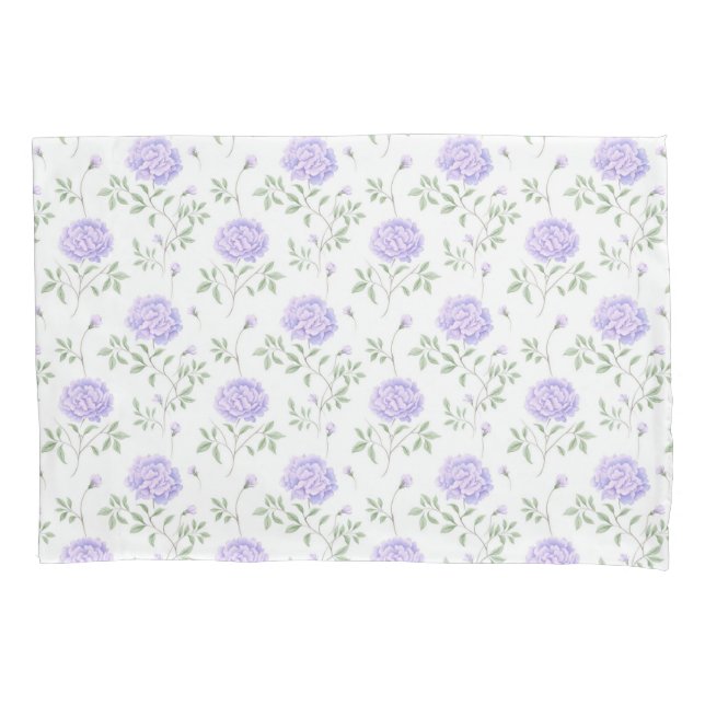 Modern Purple Floral Pattern  Pillow Case (Front)