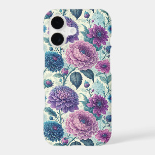 Modern Purple Floral Vintage Dahlia iPhone 17 Case