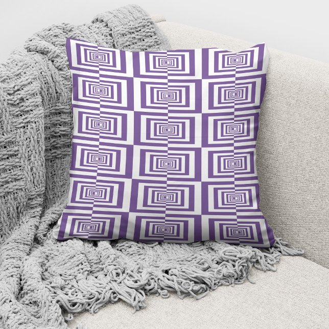 Modern Purple Geometric Pattern Throw Pillow (Creator Uploaded)