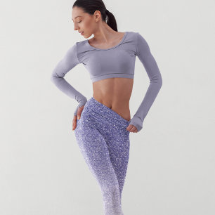 Modern Purple Glitter Sparkles Gift Leggings