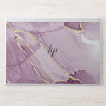 Modern purple gold glitter marble