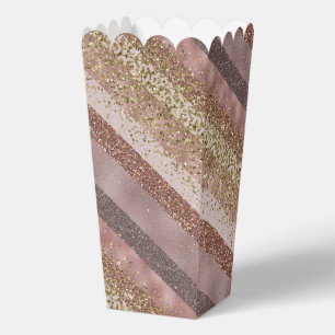 Modern Purple Gold Glitter Stripes Chic Elegant Favor Boxes