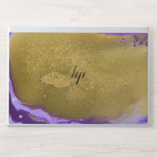 Modern purple gold marble   HP laptop skin