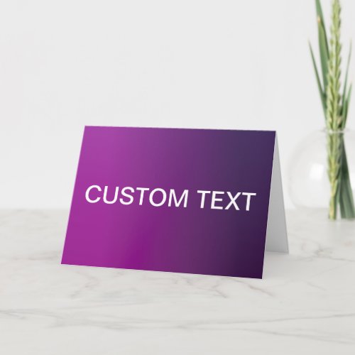 Modern Purple Gradient Ombre  Editable White Text Card