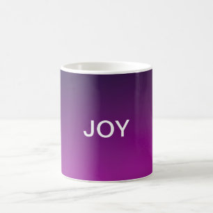 Modern Purple Gradient Ombre & Editable White Text Coffee Mug