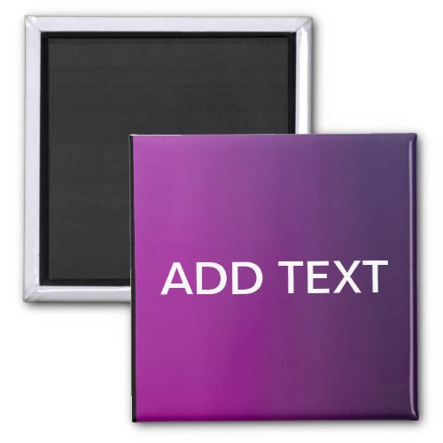 Modern Purple Gradient Ombre  Editable White Text Magnet