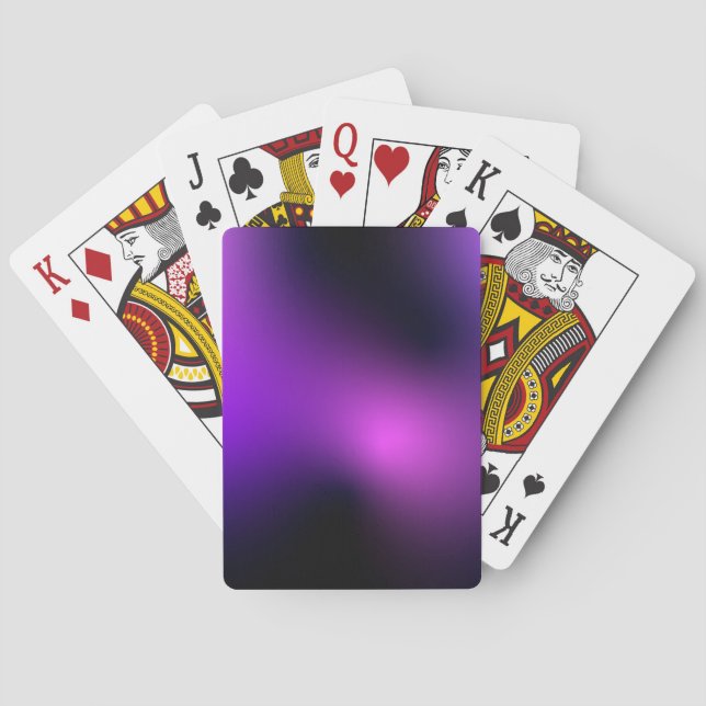 Modern Purple Gradient Playing Cards (Back)