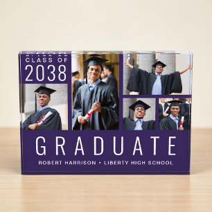 Modern Purple Graduation Photo Block