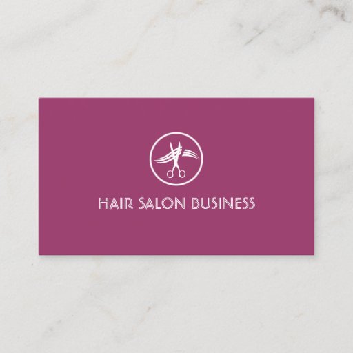 Customizable Stylish Purple Hair Salon Business Loyalty Card Business Card Template