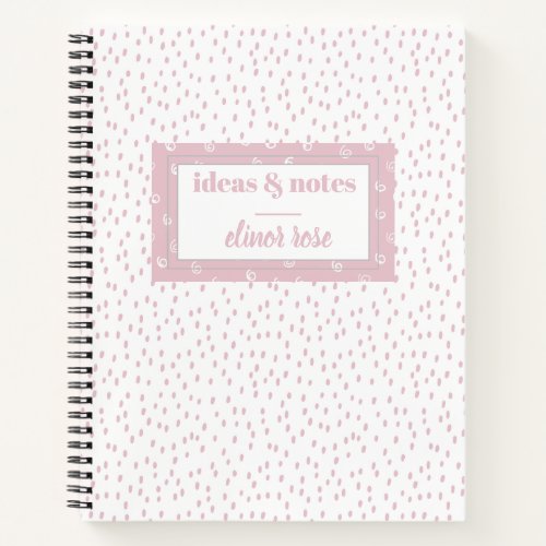 Modern Purple Handpainted Dots on White Notebook