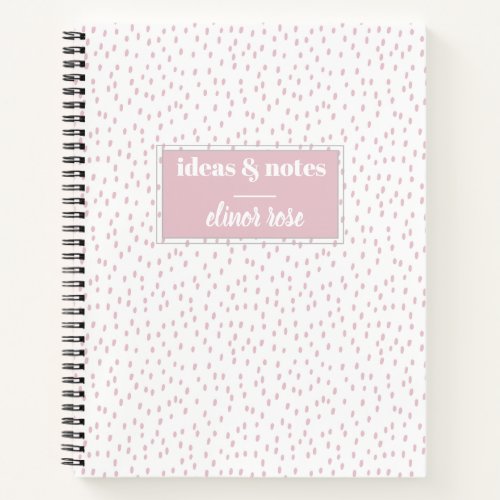 Modern Purple Handpainted Dots on White Notebook